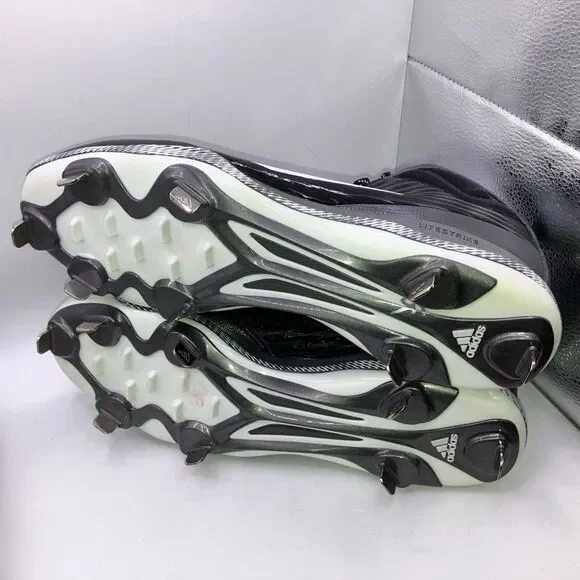 New Adidas Men's Black Baseball Cleats- PowerAlley 3 Iron Skin US/SZ 13 -F16 - Picture 7 of 9